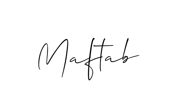 Also You can easily find your signature by using the search form. We will create Maftab name handwritten signature images for you free of cost using Allison_Script sign style. Maftab signature style 2 images and pictures png