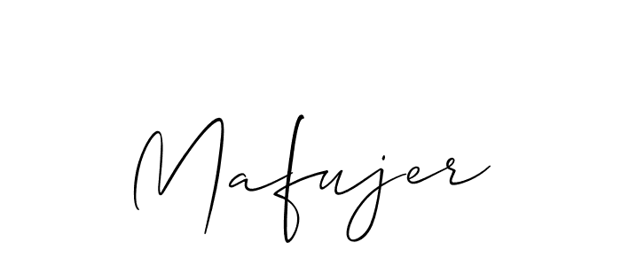 It looks lik you need a new signature style for name Mafujer. Design unique handwritten (Allison_Script) signature with our free signature maker in just a few clicks. Mafujer signature style 2 images and pictures png