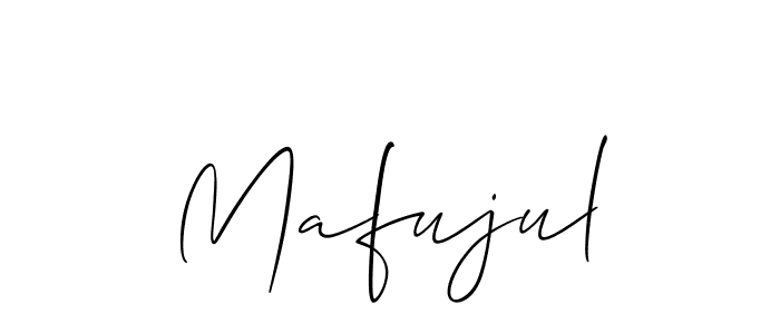 The best way (Allison_Script) to make a short signature is to pick only two or three words in your name. The name Mafujul include a total of six letters. For converting this name. Mafujul signature style 2 images and pictures png