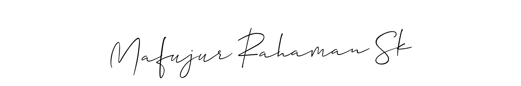 Design your own signature with our free online signature maker. With this signature software, you can create a handwritten (Allison_Script) signature for name Mafujur Rahaman Sk. Mafujur Rahaman Sk signature style 2 images and pictures png