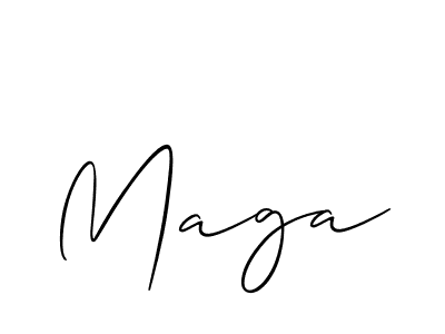 Create a beautiful signature design for name Maga. With this signature (Allison_Script) fonts, you can make a handwritten signature for free. Maga signature style 2 images and pictures png