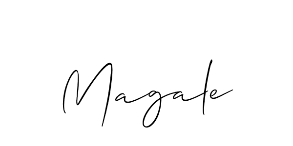 Magale stylish signature style. Best Handwritten Sign (Allison_Script) for my name. Handwritten Signature Collection Ideas for my name Magale. Magale signature style 2 images and pictures png