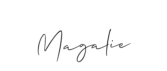 Create a beautiful signature design for name Magalie. With this signature (Allison_Script) fonts, you can make a handwritten signature for free. Magalie signature style 2 images and pictures png