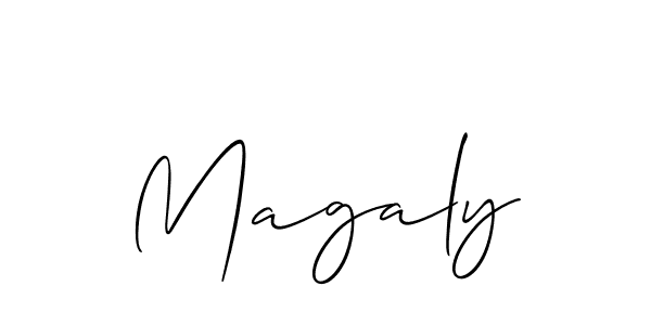 Make a short Magaly signature style. Manage your documents anywhere anytime using Allison_Script. Create and add eSignatures, submit forms, share and send files easily. Magaly signature style 2 images and pictures png