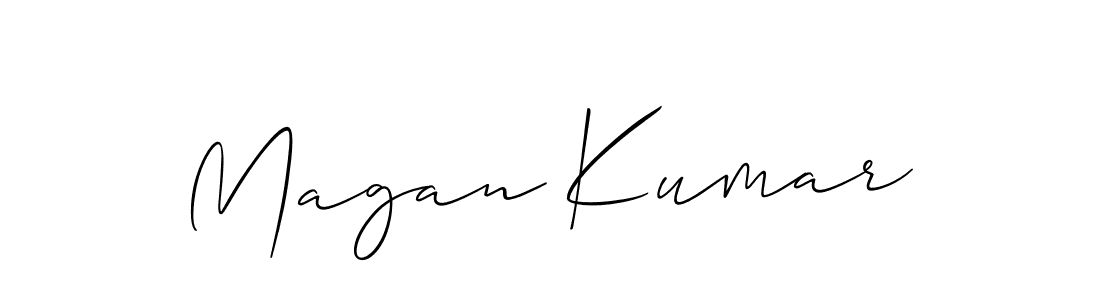 Use a signature maker to create a handwritten signature online. With this signature software, you can design (Allison_Script) your own signature for name Magan Kumar. Magan Kumar signature style 2 images and pictures png