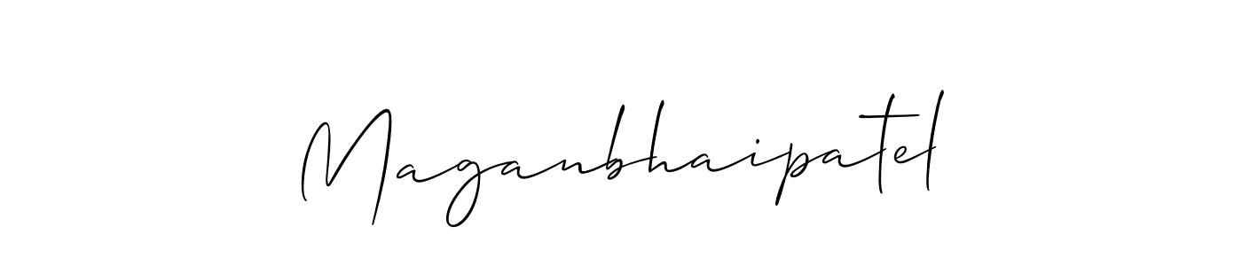 Create a beautiful signature design for name Maganbhaipatel. With this signature (Allison_Script) fonts, you can make a handwritten signature for free. Maganbhaipatel signature style 2 images and pictures png