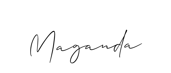 How to Draw Maganda signature style? Allison_Script is a latest design signature styles for name Maganda. Maganda signature style 2 images and pictures png