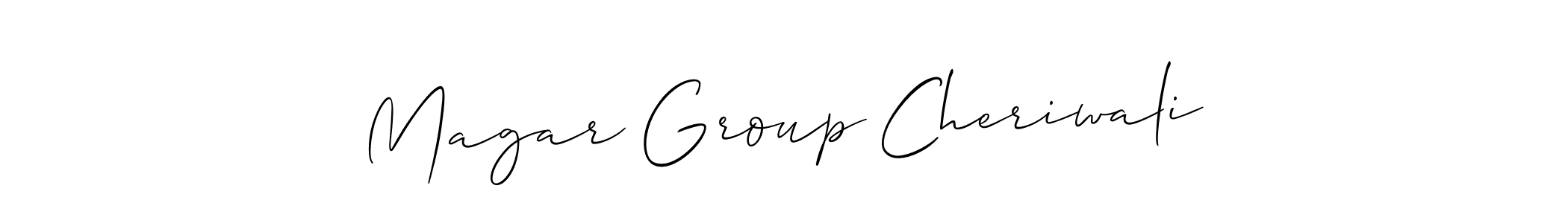 How to Draw Magar Group Cheriwali signature style? Allison_Script is a latest design signature styles for name Magar Group Cheriwali. Magar Group Cheriwali signature style 2 images and pictures png