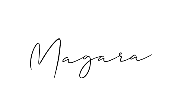 How to make Magara signature? Allison_Script is a professional autograph style. Create handwritten signature for Magara name. Magara signature style 2 images and pictures png