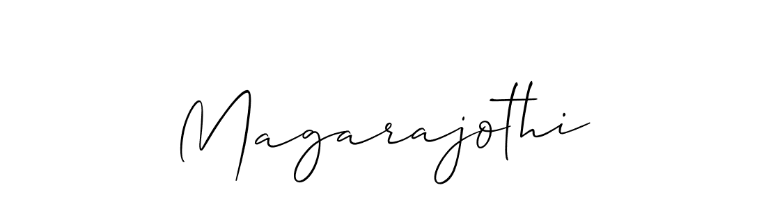 How to make Magarajothi signature? Allison_Script is a professional autograph style. Create handwritten signature for Magarajothi name. Magarajothi signature style 2 images and pictures png