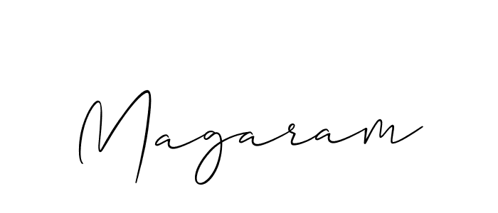 The best way (Allison_Script) to make a short signature is to pick only two or three words in your name. The name Magaram include a total of six letters. For converting this name. Magaram signature style 2 images and pictures png