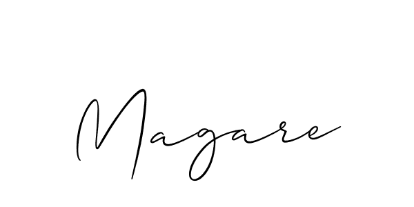 Use a signature maker to create a handwritten signature online. With this signature software, you can design (Allison_Script) your own signature for name Magare. Magare signature style 2 images and pictures png