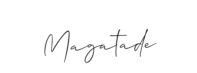 Create a beautiful signature design for name Magatade. With this signature (Allison_Script) fonts, you can make a handwritten signature for free. Magatade signature style 2 images and pictures png