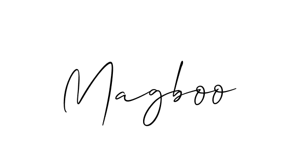 It looks lik you need a new signature style for name Magboo. Design unique handwritten (Allison_Script) signature with our free signature maker in just a few clicks. Magboo signature style 2 images and pictures png