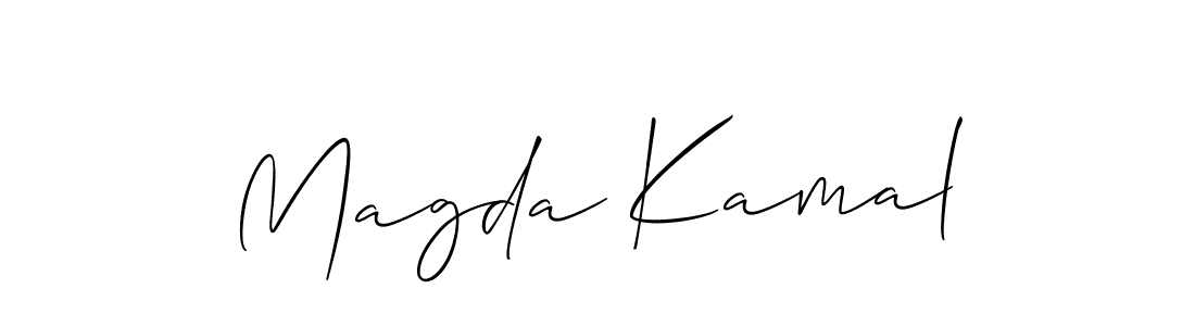 Magda Kamal stylish signature style. Best Handwritten Sign (Allison_Script) for my name. Handwritten Signature Collection Ideas for my name Magda Kamal. Magda Kamal signature style 2 images and pictures png