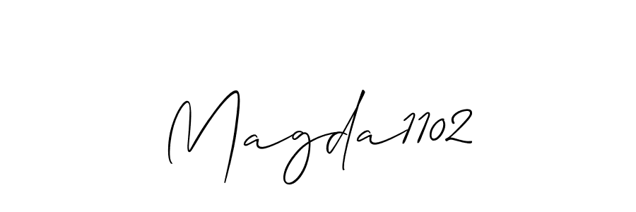 Also You can easily find your signature by using the search form. We will create Magda1102 name handwritten signature images for you free of cost using Allison_Script sign style. Magda1102 signature style 2 images and pictures png