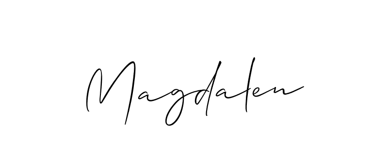 Similarly Allison_Script is the best handwritten signature design. Signature creator online .You can use it as an online autograph creator for name Magdalen. Magdalen signature style 2 images and pictures png