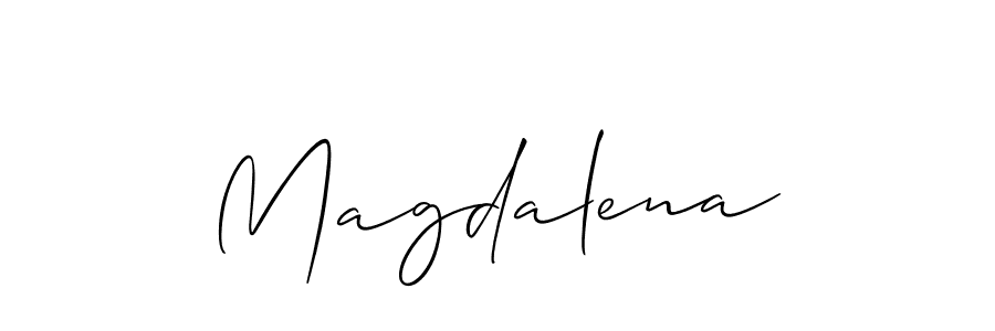 Use a signature maker to create a handwritten signature online. With this signature software, you can design (Allison_Script) your own signature for name Magdalena. Magdalena signature style 2 images and pictures png