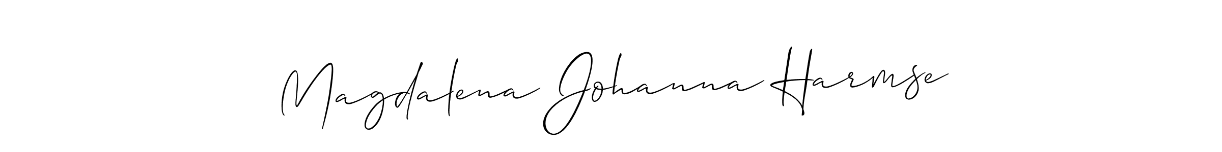 Design your own signature with our free online signature maker. With this signature software, you can create a handwritten (Allison_Script) signature for name Magdalena Johanna Harmse. Magdalena Johanna Harmse signature style 2 images and pictures png