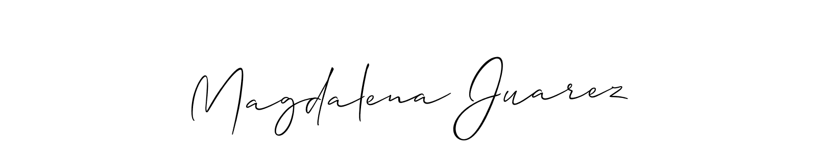 Make a beautiful signature design for name Magdalena Juarez. With this signature (Allison_Script) style, you can create a handwritten signature for free. Magdalena Juarez signature style 2 images and pictures png