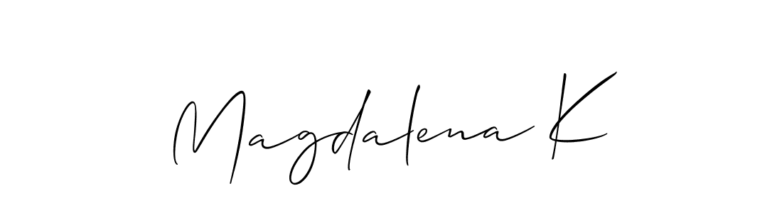 Make a beautiful signature design for name Magdalena K. Use this online signature maker to create a handwritten signature for free. Magdalena K signature style 2 images and pictures png
