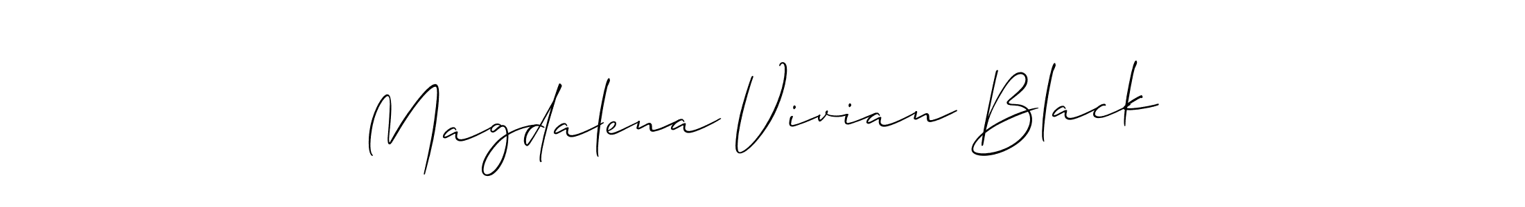 Also You can easily find your signature by using the search form. We will create Magdalena Vivian Black name handwritten signature images for you free of cost using Allison_Script sign style. Magdalena Vivian Black signature style 2 images and pictures png