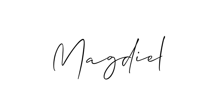 You can use this online signature creator to create a handwritten signature for the name Magdiel. This is the best online autograph maker. Magdiel signature style 2 images and pictures png