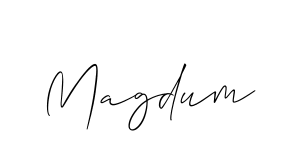 if you are searching for the best signature style for your name Magdum. so please give up your signature search. here we have designed multiple signature styles  using Allison_Script. Magdum signature style 2 images and pictures png