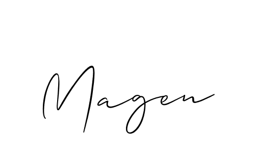 How to make Magen signature? Allison_Script is a professional autograph style. Create handwritten signature for Magen name. Magen signature style 2 images and pictures png