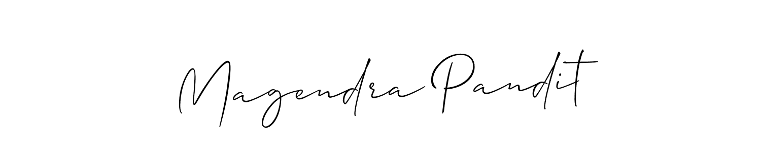 Design your own signature with our free online signature maker. With this signature software, you can create a handwritten (Allison_Script) signature for name Magendra Pandit. Magendra Pandit signature style 2 images and pictures png