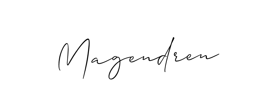 It looks lik you need a new signature style for name Magendren. Design unique handwritten (Allison_Script) signature with our free signature maker in just a few clicks. Magendren signature style 2 images and pictures png