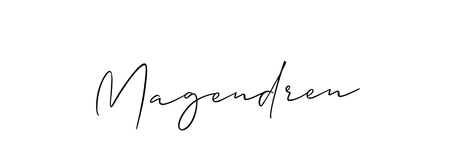 Design your own signature with our free online signature maker. With this signature software, you can create a handwritten (Allison_Script) signature for name Magendren. Magendren signature style 2 images and pictures png