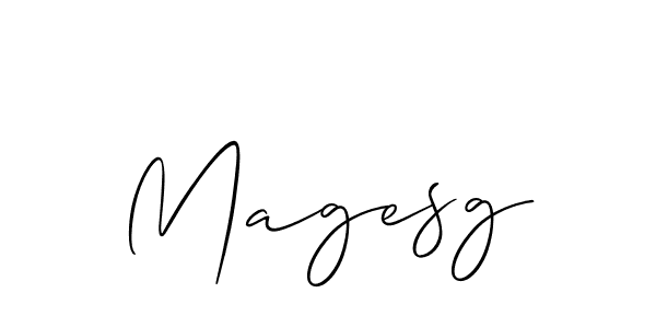 Create a beautiful signature design for name Magesg. With this signature (Allison_Script) fonts, you can make a handwritten signature for free. Magesg signature style 2 images and pictures png