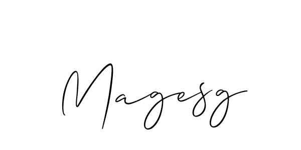 Create a beautiful signature design for name Magesg. With this signature (Allison_Script) fonts, you can make a handwritten signature for free. Magesg signature style 2 images and pictures png