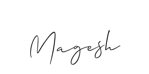 Also we have Magesh name is the best signature style. Create professional handwritten signature collection using Allison_Script autograph style. Magesh signature style 2 images and pictures png