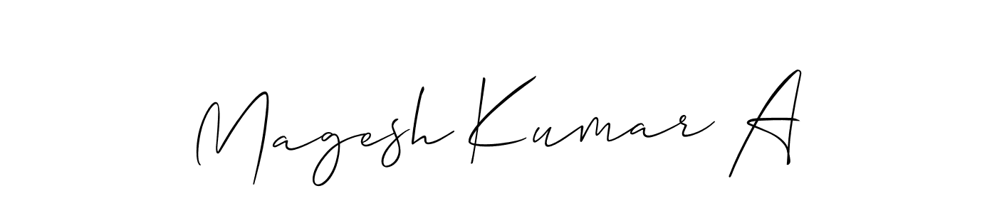 Here are the top 10 professional signature styles for the name Magesh Kumar A. These are the best autograph styles you can use for your name. Magesh Kumar A signature style 2 images and pictures png