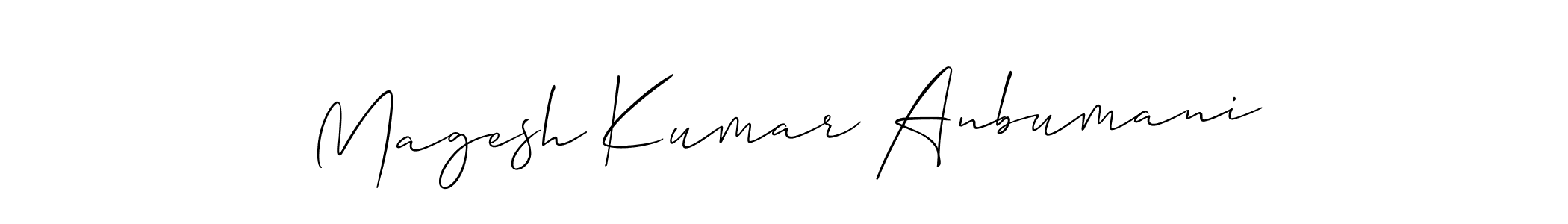 Magesh Kumar Anbumani stylish signature style. Best Handwritten Sign (Allison_Script) for my name. Handwritten Signature Collection Ideas for my name Magesh Kumar Anbumani. Magesh Kumar Anbumani signature style 2 images and pictures png