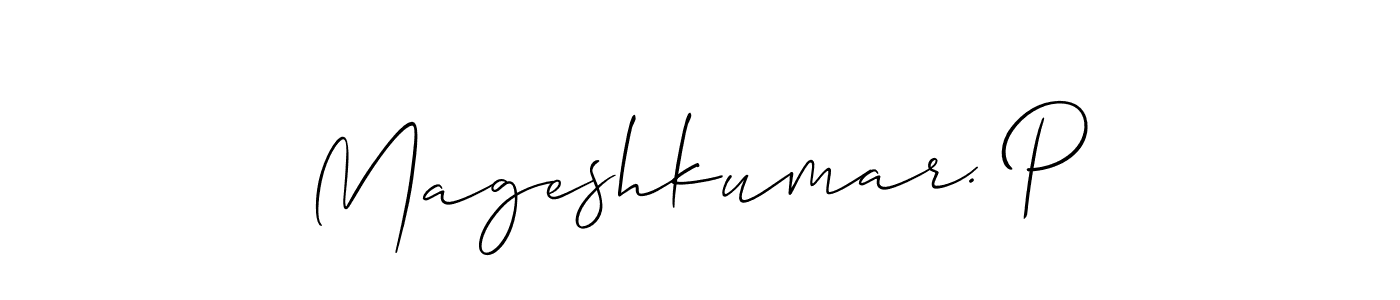 This is the best signature style for the Mageshkumar. P name. Also you like these signature font (Allison_Script). Mix name signature. Mageshkumar. P signature style 2 images and pictures png