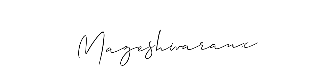 You should practise on your own different ways (Allison_Script) to write your name (Mageshwaran.c) in signature. don't let someone else do it for you. Mageshwaran.c signature style 2 images and pictures png