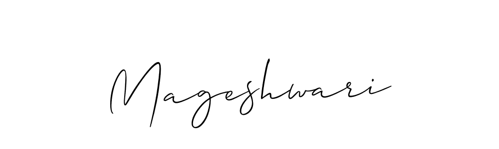 How to make Mageshwari signature? Allison_Script is a professional autograph style. Create handwritten signature for Mageshwari name. Mageshwari signature style 2 images and pictures png