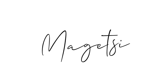 Design your own signature with our free online signature maker. With this signature software, you can create a handwritten (Allison_Script) signature for name Magetsi. Magetsi signature style 2 images and pictures png