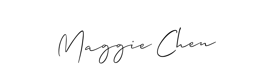 Maggie Chen stylish signature style. Best Handwritten Sign (Allison_Script) for my name. Handwritten Signature Collection Ideas for my name Maggie Chen. Maggie Chen signature style 2 images and pictures png