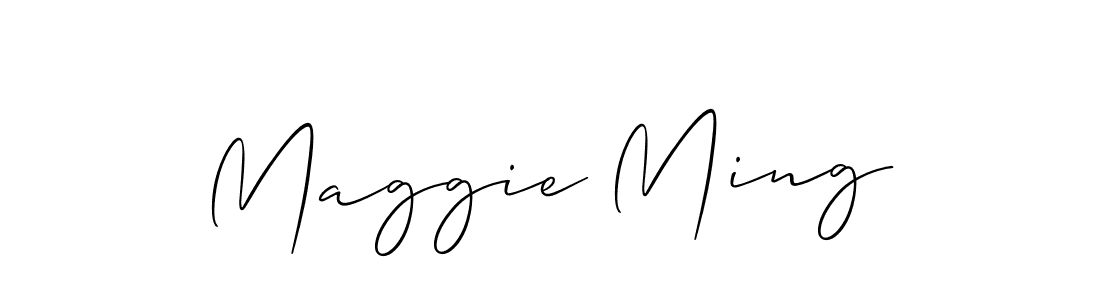 Create a beautiful signature design for name Maggie Ming. With this signature (Allison_Script) fonts, you can make a handwritten signature for free. Maggie Ming signature style 2 images and pictures png