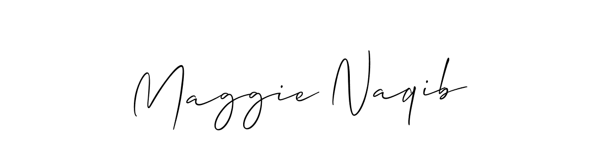 Create a beautiful signature design for name Maggie Naqib. With this signature (Allison_Script) fonts, you can make a handwritten signature for free. Maggie Naqib signature style 2 images and pictures png