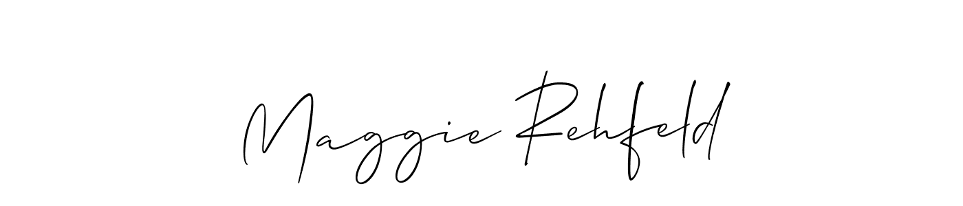Make a short Maggie Rehfeld signature style. Manage your documents anywhere anytime using Allison_Script. Create and add eSignatures, submit forms, share and send files easily. Maggie Rehfeld signature style 2 images and pictures png