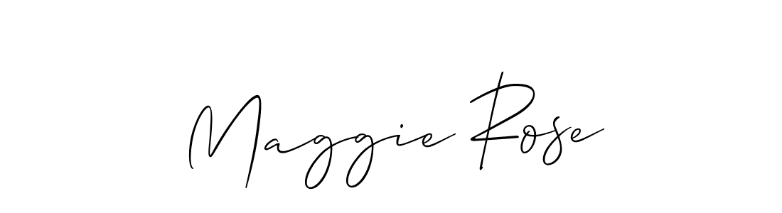 How to make Maggie Rose name signature. Use Allison_Script style for creating short signs online. This is the latest handwritten sign. Maggie Rose signature style 2 images and pictures png