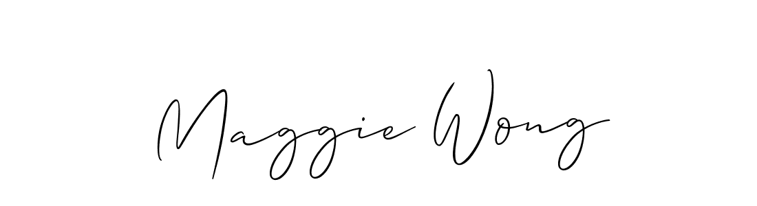 Design your own signature with our free online signature maker. With this signature software, you can create a handwritten (Allison_Script) signature for name Maggie Wong. Maggie Wong signature style 2 images and pictures png