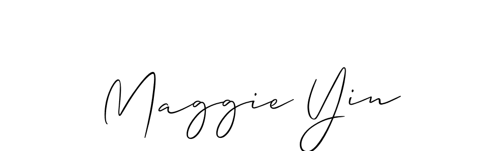 It looks lik you need a new signature style for name Maggie Yin. Design unique handwritten (Allison_Script) signature with our free signature maker in just a few clicks. Maggie Yin signature style 2 images and pictures png