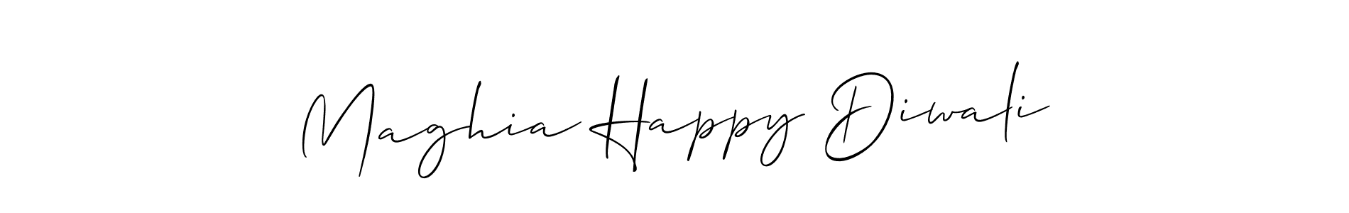 You should practise on your own different ways (Allison_Script) to write your name (Maghia Happy Diwali) in signature. don't let someone else do it for you. Maghia Happy Diwali signature style 2 images and pictures png