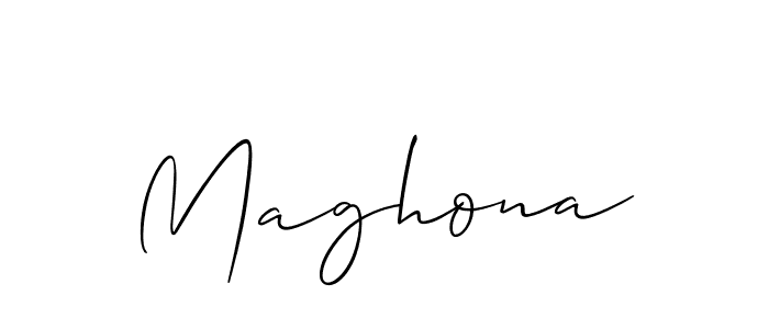 How to make Maghona signature? Allison_Script is a professional autograph style. Create handwritten signature for Maghona name. Maghona signature style 2 images and pictures png